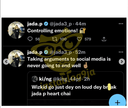Jada Pollock Hints At Break Up With Wizkid After The Singer Shares That He Is Looking For A Wife